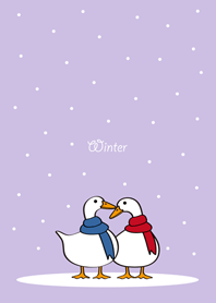 冬天到了，要穿保暖鴨！(紫色)