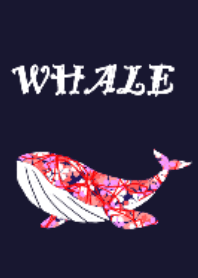 Japanese pattern flower whale..