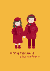 Let's go for a walk.Christmas-yellow