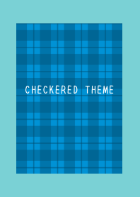 BLUE CHECKERED THEMEj-MINT GREEN