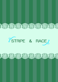 Stripe & race Green