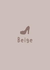 High heels -Dullness Beige-