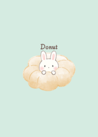 Rabbit in Donut -green-