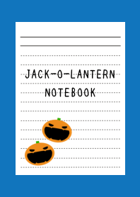 JACK-O-LANTERN NOTEBOOK-BLUE-WHITE