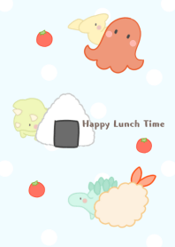 Dinosaurs and Obento -blue- dot