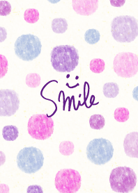 Watercolor Polka dot purple pink18 Japan