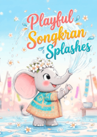 潑水節上的可愛小象 V.1