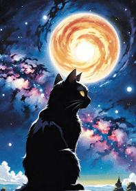 Night Moon Star Cat 5B4252