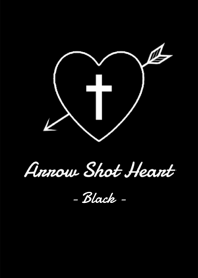 Arrow Shot Heart - Black -