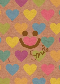 Colorful heart Kraft paper-Smile-