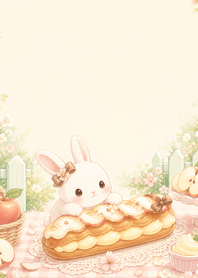 Cocoa White Rabbit Apple Eclair