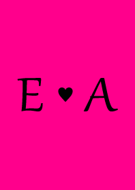 Initial "E & A" Vivid pink & black.