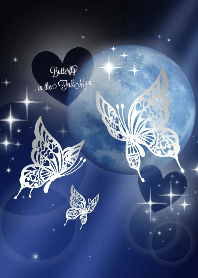 ♥ペア♥Butterfly in the FullMoon blue