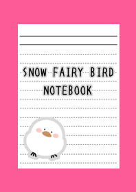 SNOW FAIRY BIRD NOTEBOOK-FLASHY PINK