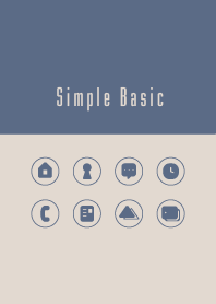 シンプルベーシック:ブルーベージュ