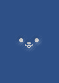 紺とベージュのクマの顔