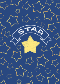 シンプル星(ブルー)