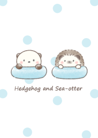 Hedgehog and Sea otter* -blue- dot