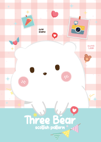 Three Bears Scottish Pattern Blue