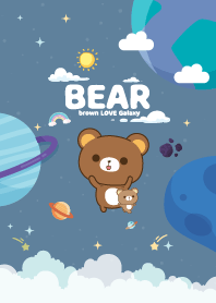 Brown Bear Space Blue