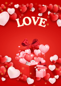 กล่องของขวัญหัวใจแดงแรงรัก
