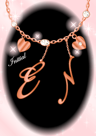 【E&N】イニシャル運気UP!ピンクゴールド