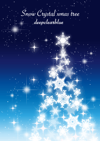 Snow Crystal xmastree deepclearblue