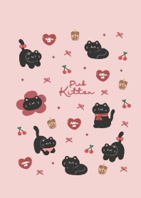 Cat black cute pink lover!