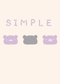 Theme of a dull color purple bear