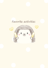 Hedgehog and Favorite activities yellow2