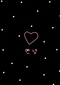 Small polka dots and Korean text.