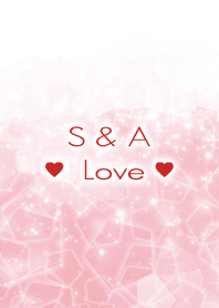 S & A Love Crystal Initial theme
