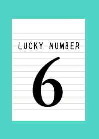 LUCKY NUMBER 6 NOTEBOOK/EMERALD GREEN