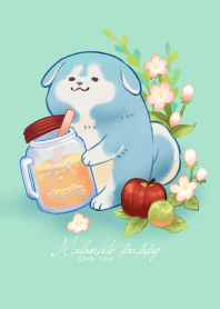 糖果色的阿拉斯加狗狗