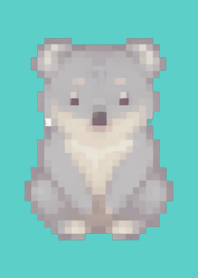 Koala Pixel Art Theme  Green 10