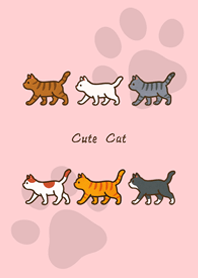 Cat taking a walk(pink color)