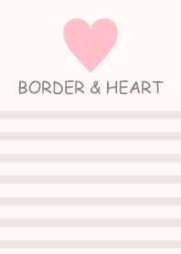 Beige Border & Pink Heart -2-