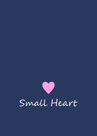 Small Heart *Navy+Pink 25*