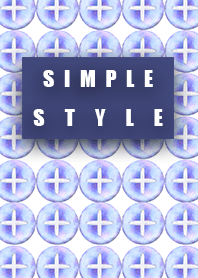 Simple style button navy blue