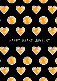 HAPPY HEART JEWELRY-ORANGE-BLACK