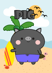 Black Pig  On The Beach Theme