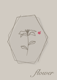 ดอกไม้ <แอปเปิ้ล> สีเทาเบจ