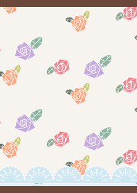 Rough rose02 on brown