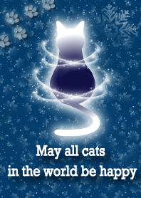May all cats in the world be happy(blue)