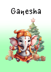 Love Ganesha in Christmas Theme