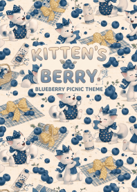 Kitten's blueberry picnic