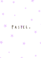 Pastel colors and stars. purple.