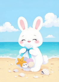 Cute Rabbit on the Beach V.1