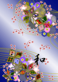 Japanese pattern flowers on the water2