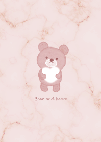Bear and fluffy heart2 babypink07_1